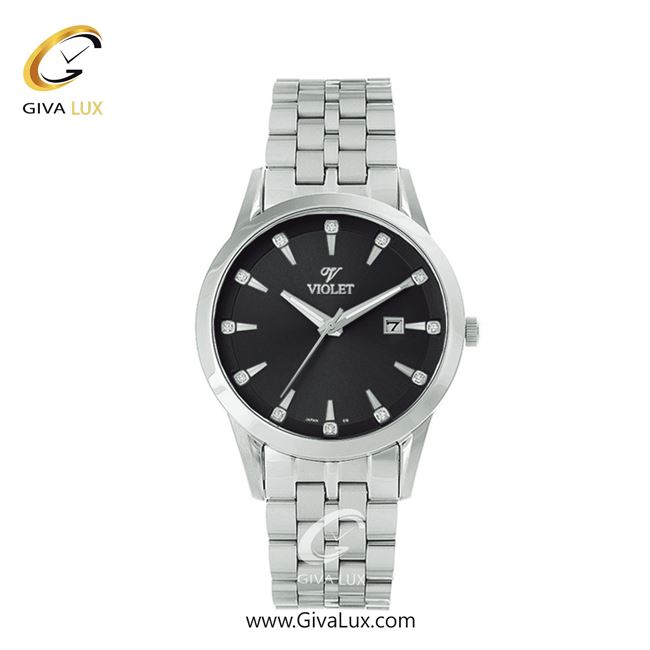 ساعت مچی اورجینال زنانه ویولت VIOLET نقره ای | نقره ای| مشکی| کد رفرنس 0577